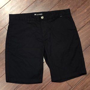 Travis Mathew Black Flat Front Chino Shorts SIZE 34